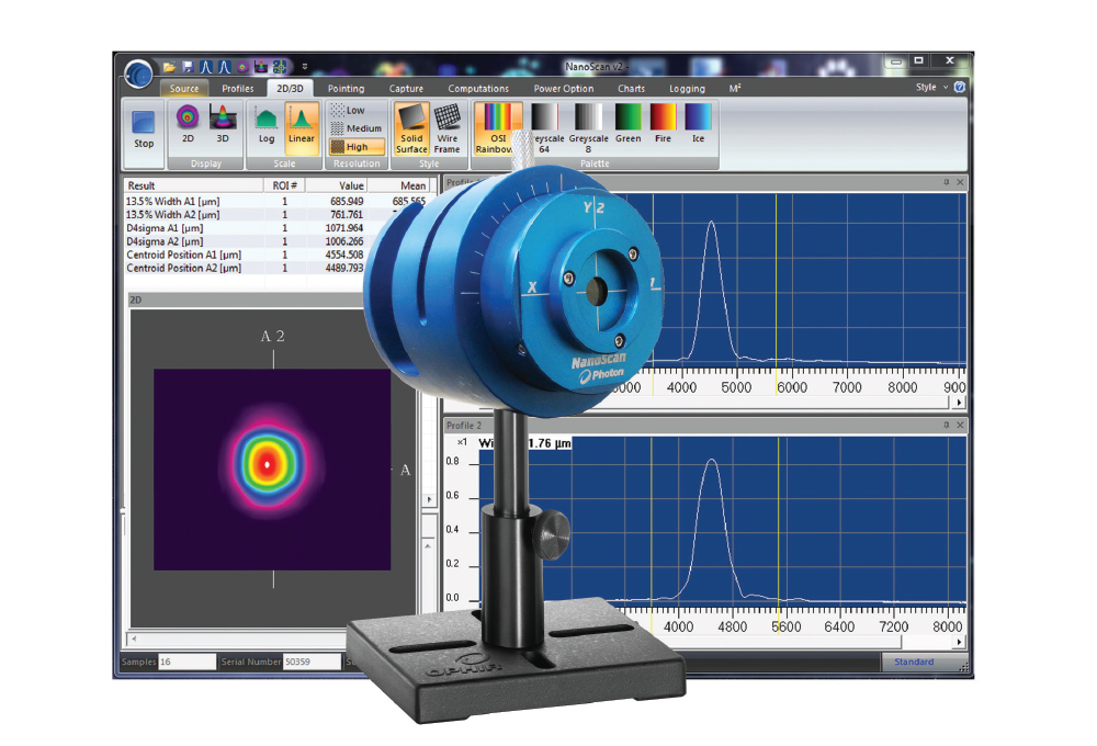  190 to 1100nm Silicon Detector Scanning Slit